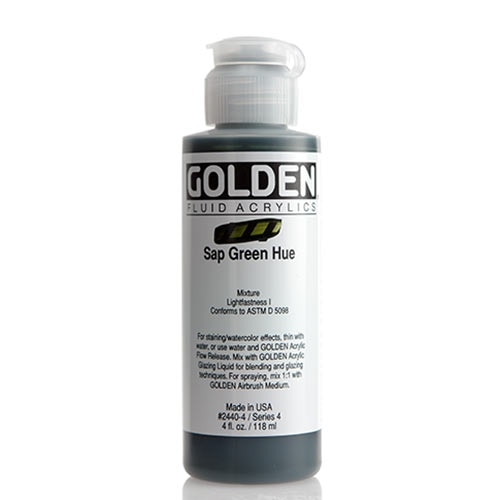 Golden, Fluid Acrylic, Paint, 4oz, Sap Green Hue